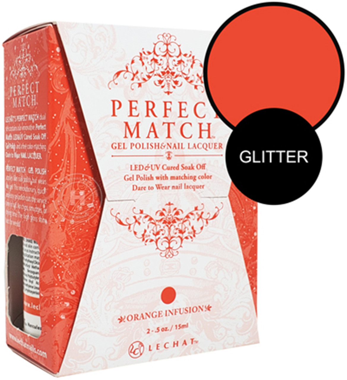 LeChat Perfect Match Gel Polish & Nail Lacquer Orange Infusion - .5oz
