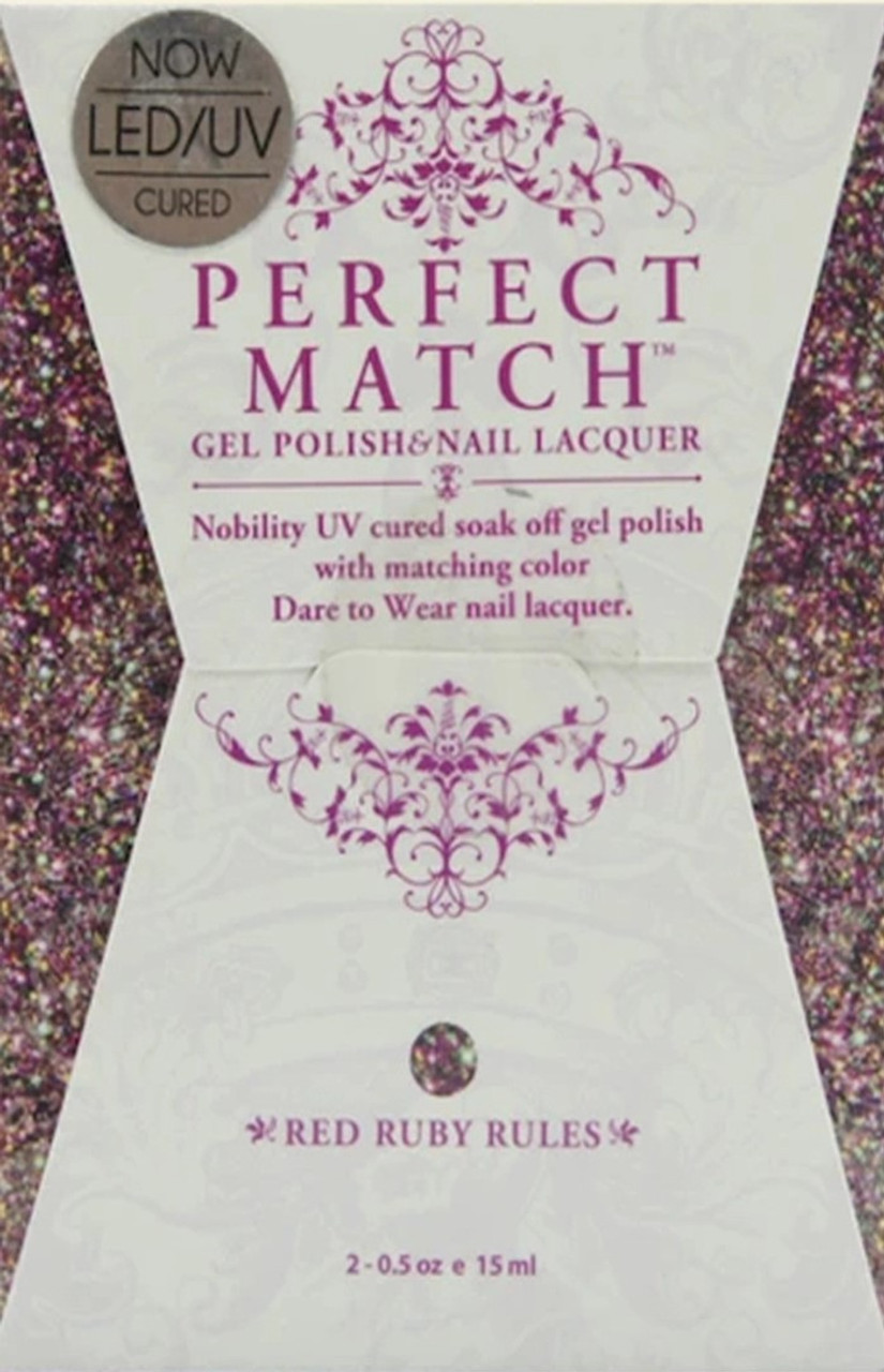 LeChat Perfect Match Gel Polish & Nail Red Ruby Rules - .5oz