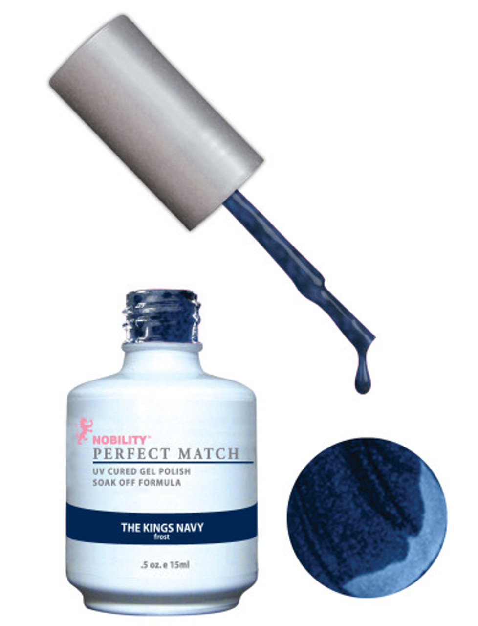 LeChat Perfect Match Gel Polish & Nail Lacquer The Kings navy - .5 oz