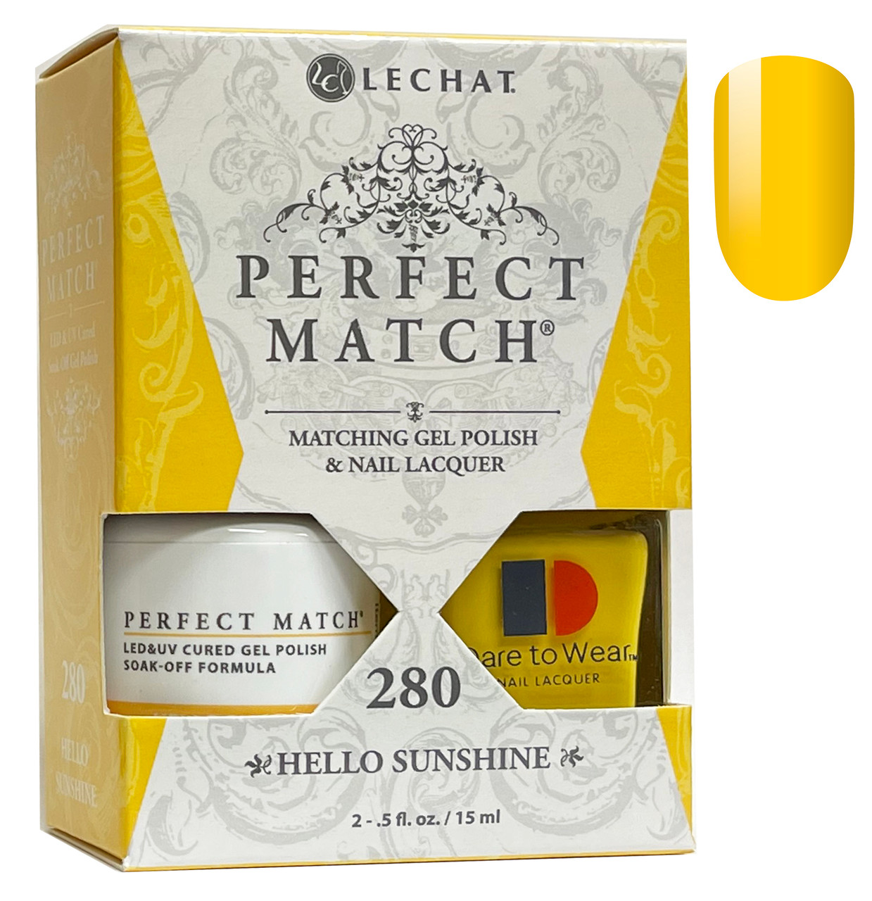 LeChat Perfect Match Gel Polish & Nail Lacquer Hello Sunshine - .5oz
