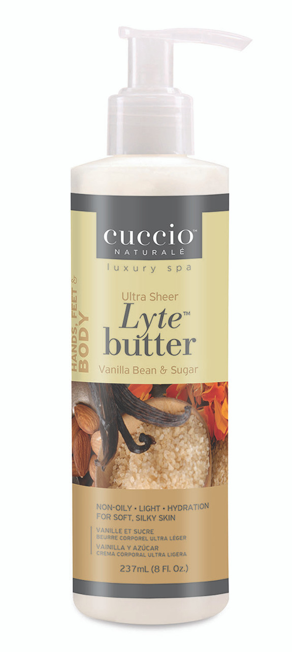 Cuccio Naturale Lyte Ultra Sheer Butter Vanilla Bean & Sugarcane - 8 oz / 237 mL