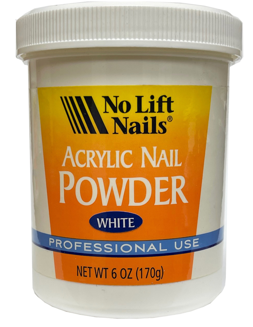 No Lift Nails Ultra Sift Acrylic Powder WHITE - 6 oz (170g)