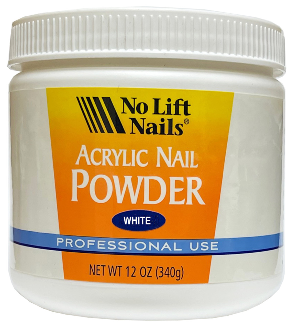 No Lift Nails Ultra Sift Acrylic Powder WHITE - 12 oz (340g)