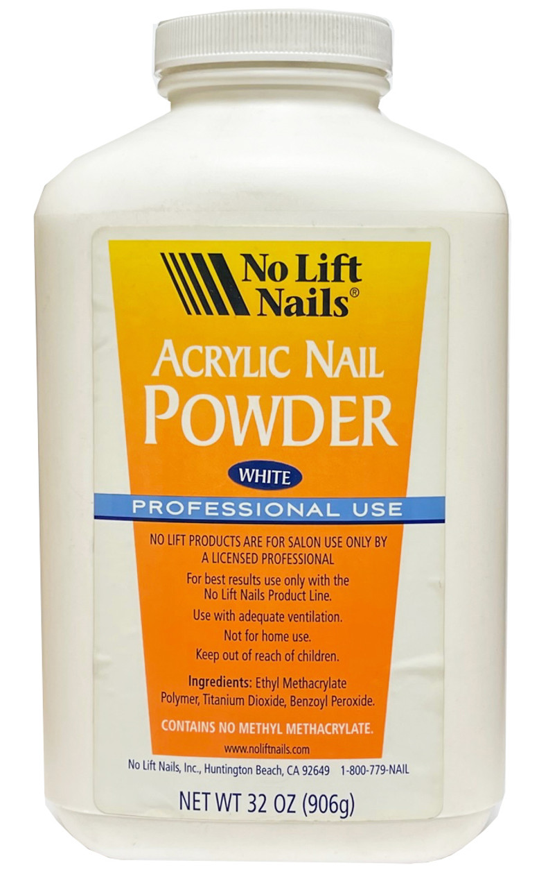No Lift Nails Ultra Sift Acrylic Powder WHITE - 32 oz (906g)