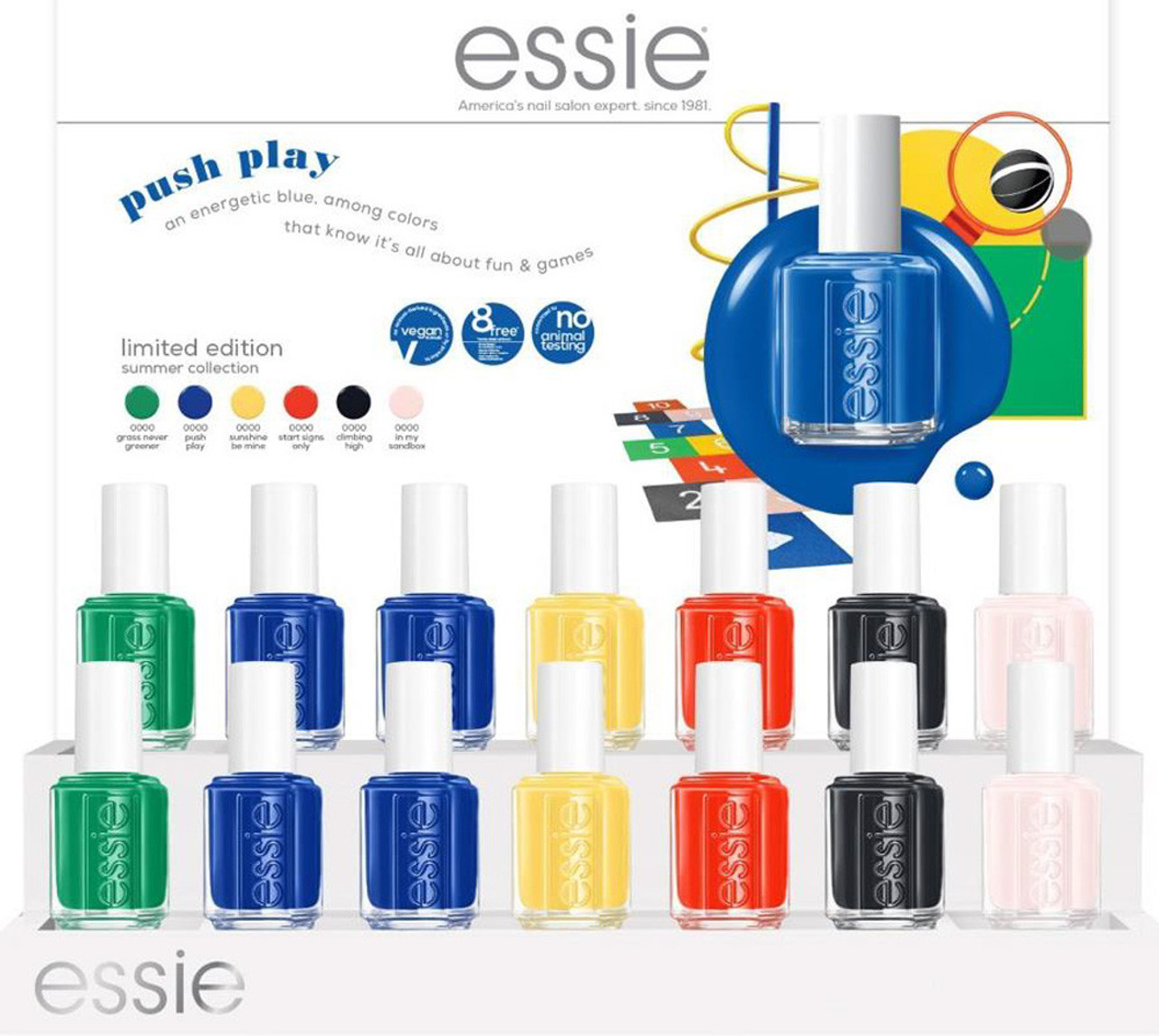 Essie Nail Polish Push Play Summer 2023 Collection - 6 PC  **No Display