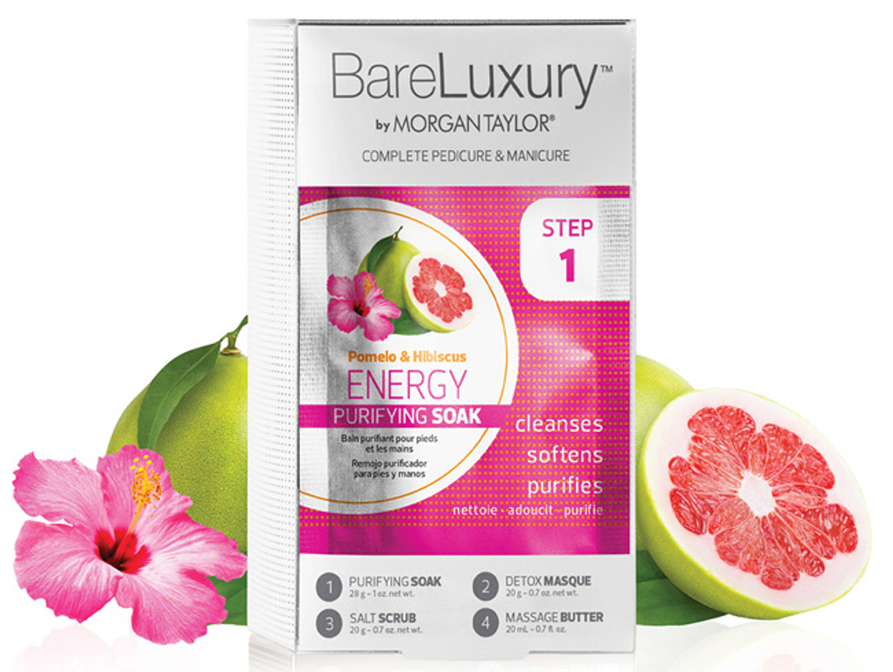 Morgan Taylor Bare Luxury Energy Pomelo & Hibiscus 4PK