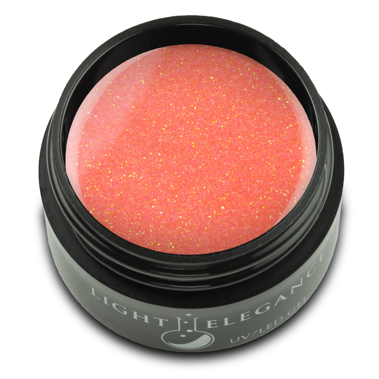 Light Elegance UV/LED Glitter Gel Orange Crush - .57 oz (17 ml)