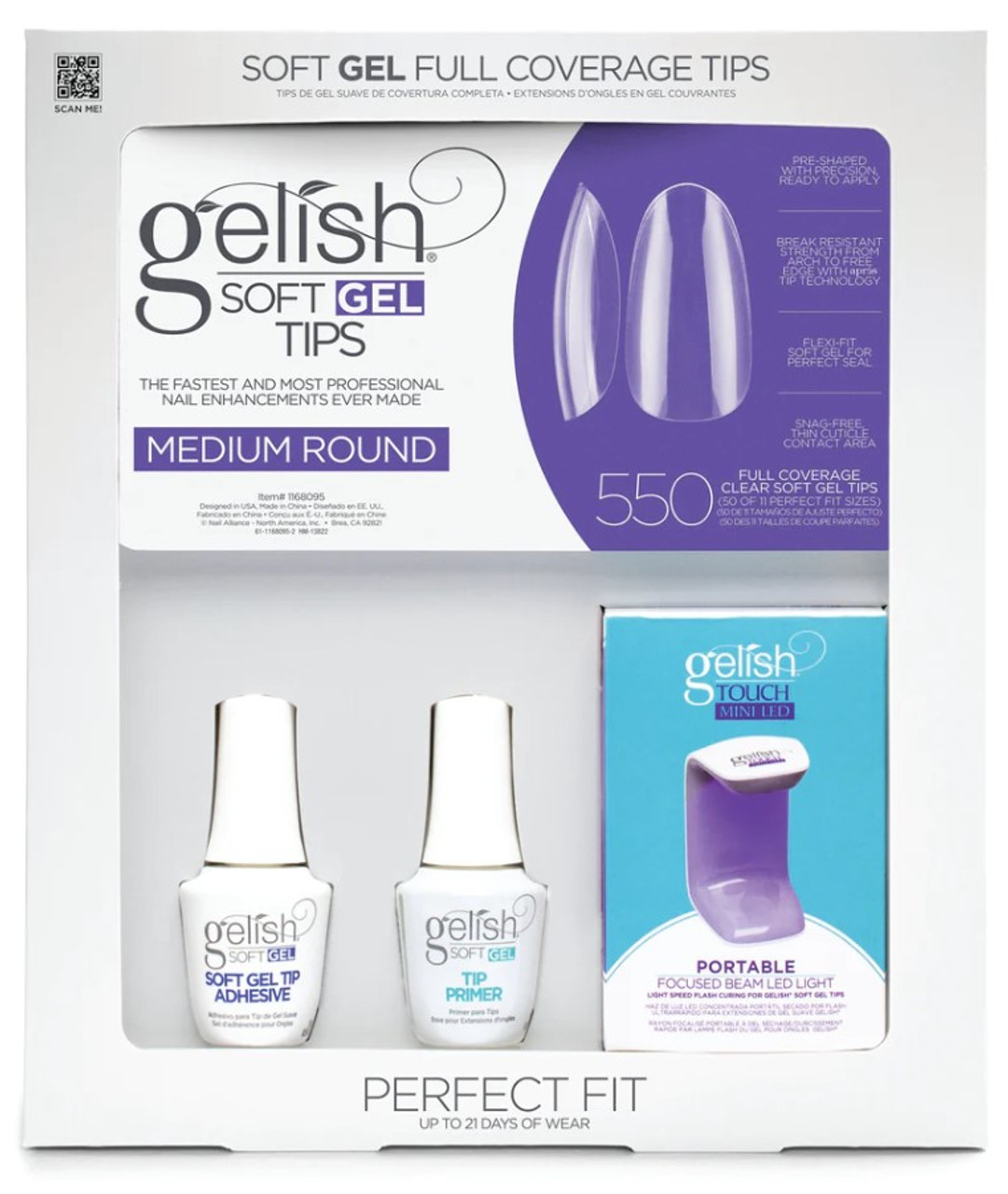 Gelish Soft Gel Medium Round Pro Kit - 550 ct