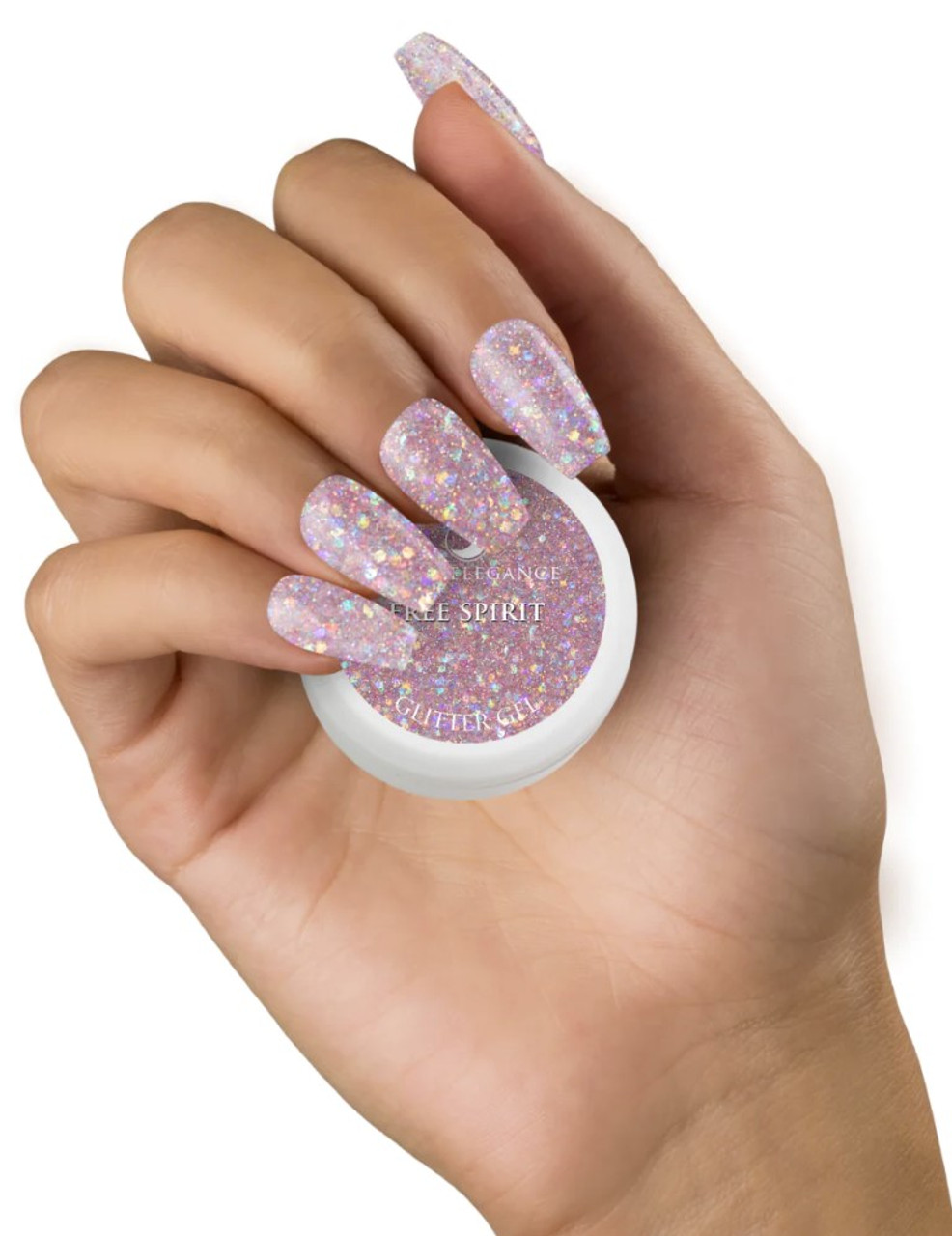 Light Elegance P+ Glitter Gel Polish Free Spirit - 10 ml