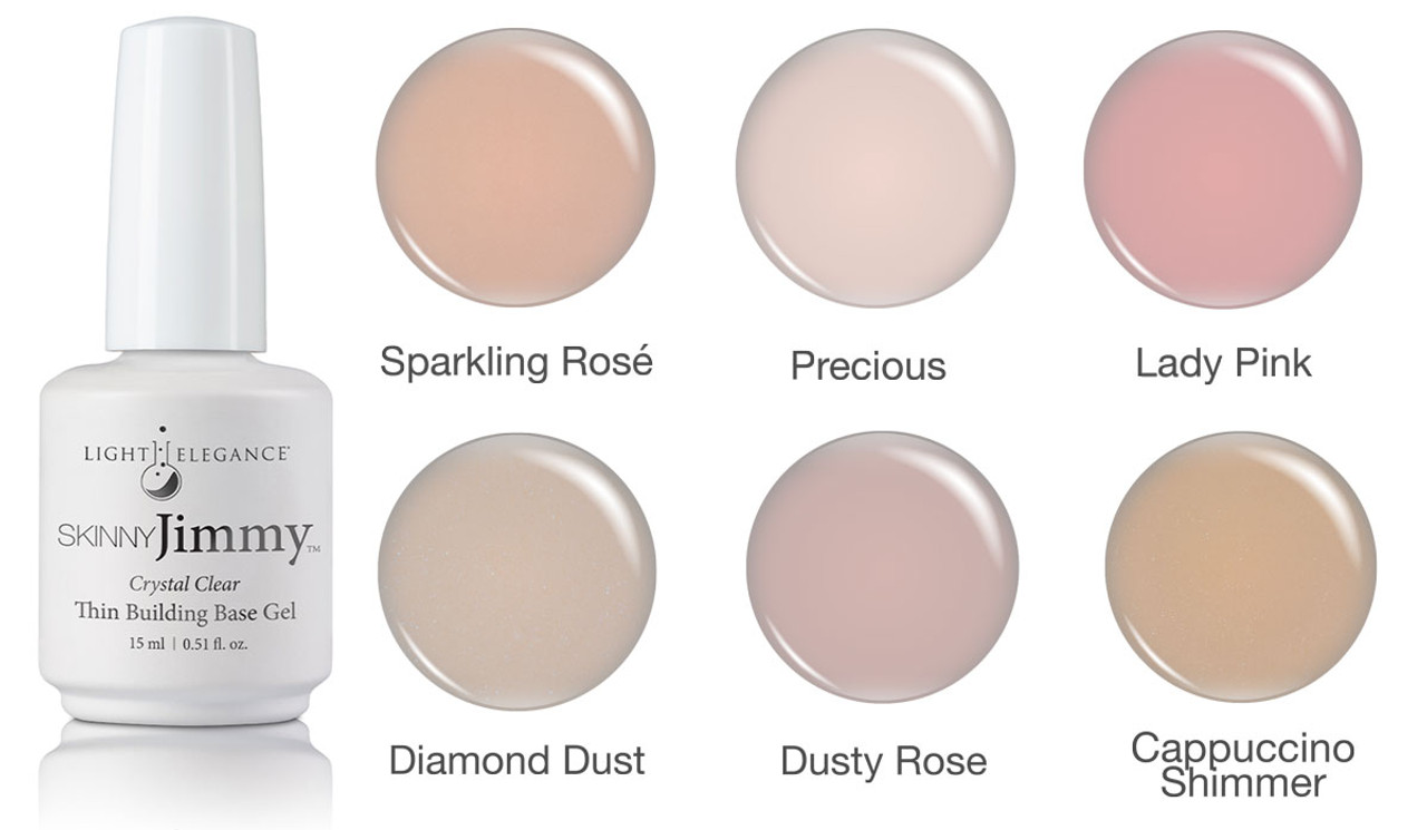 Light Elegance JimmyGel Soak-Off Building Base - Seven New Shades