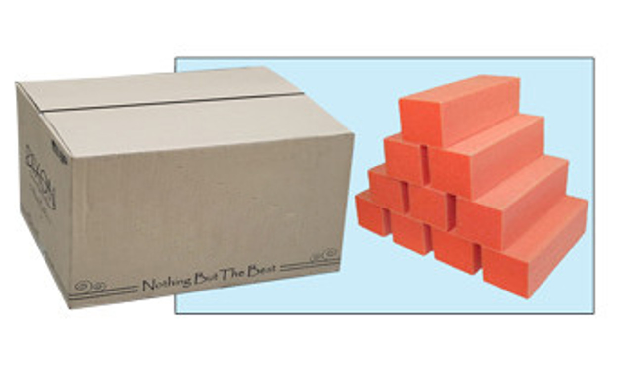 Slim Buffer - Salon Professional - Orange/White (80/80 Grit) - 500pcs