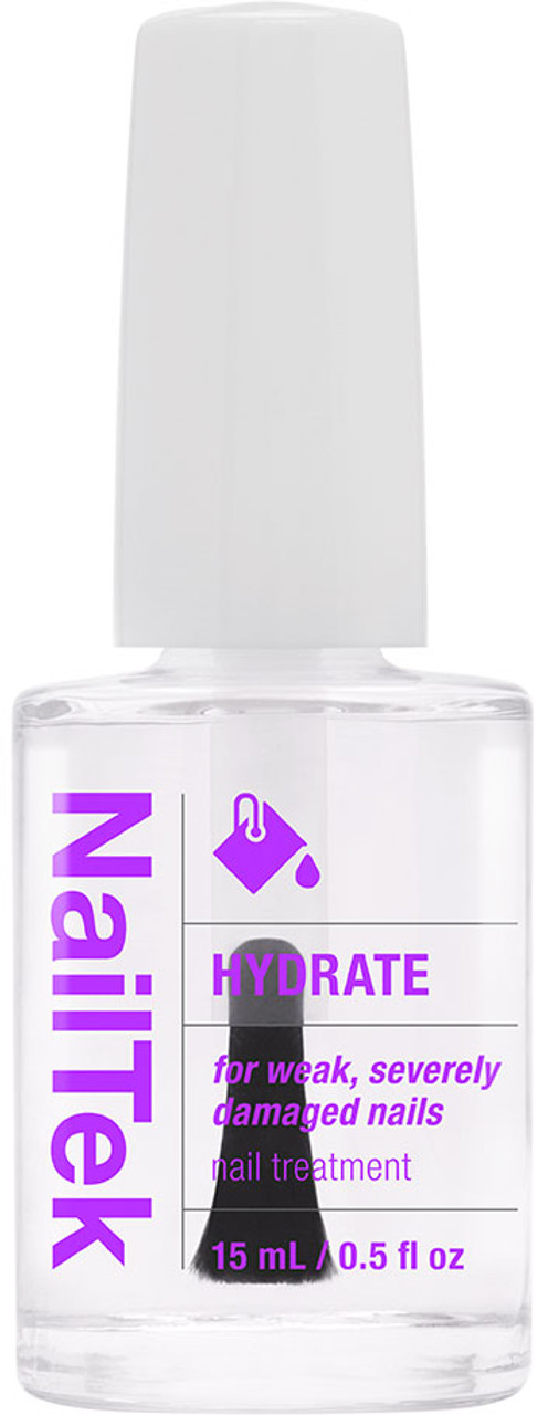 NailTek Hydrate - Formula 4: Hydrating Strengthener for Weak, Damaged Nails - 0.5 fl oz