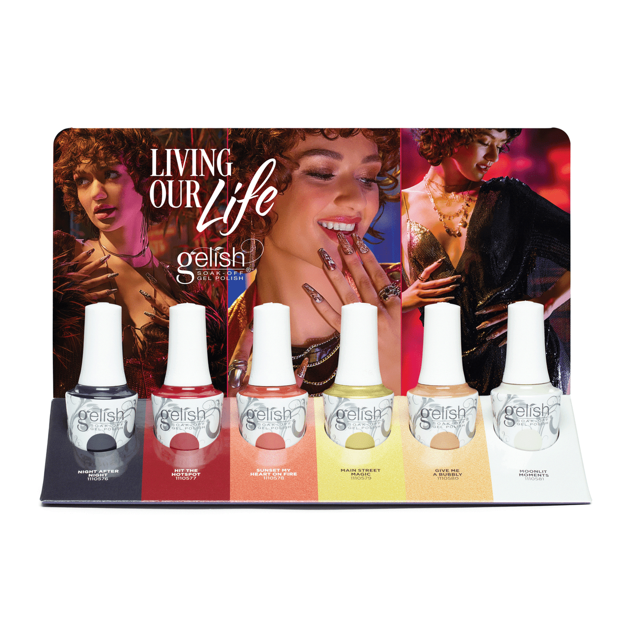 Gelish Soak-Off Gel FALL 2025 Living Our Life collection - 6 PC Display
