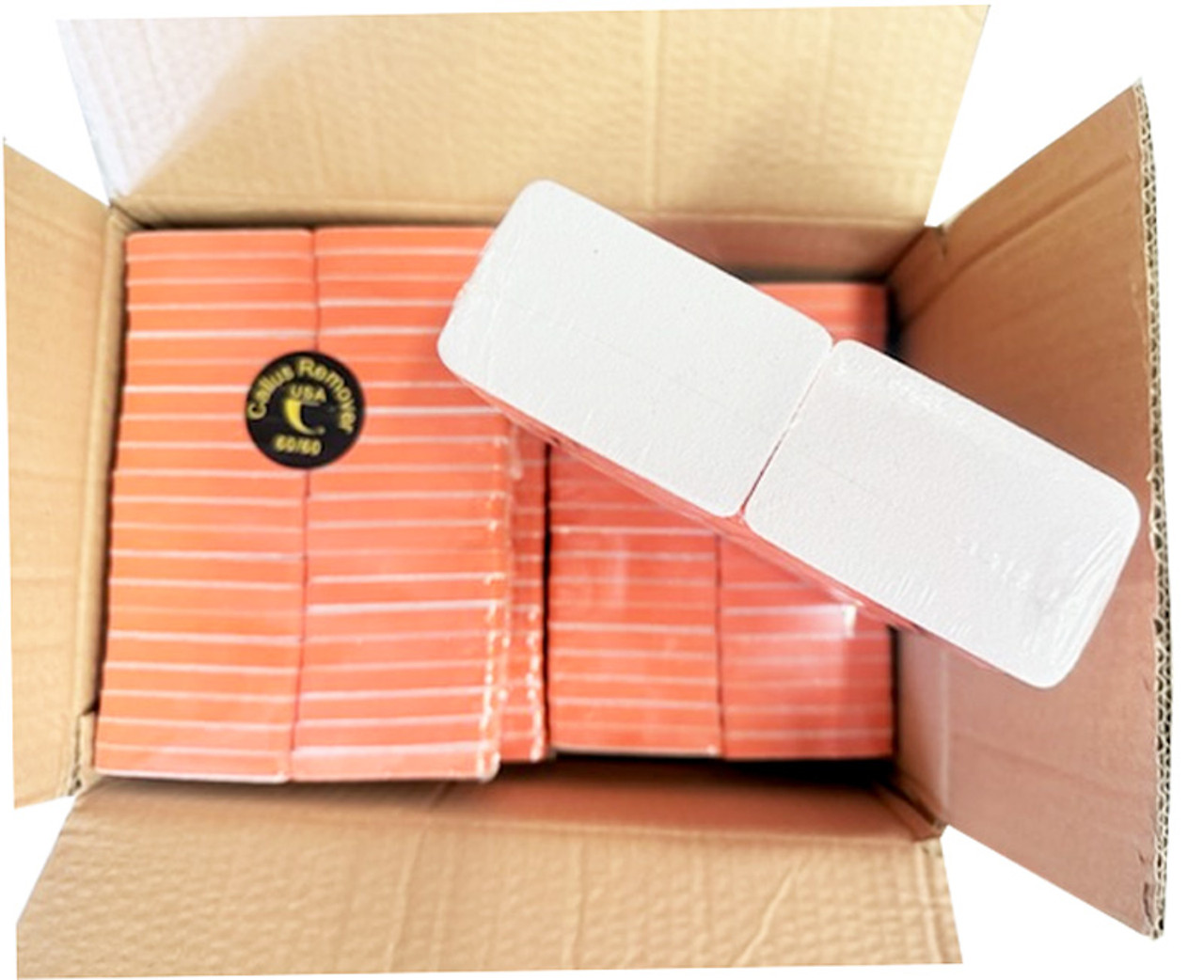 Callus Remover Orange/White Buffer 60/60 Grits - 400 PCS
