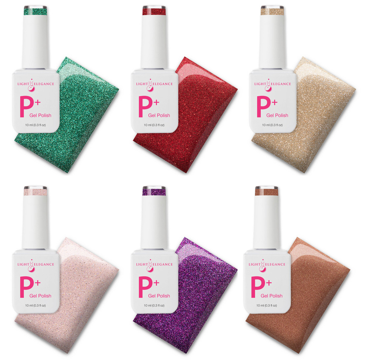 Light Elegance P+ Glitter Gel Polish Fall/Winter 2025 Dare to Indulge Collection - 6 PC