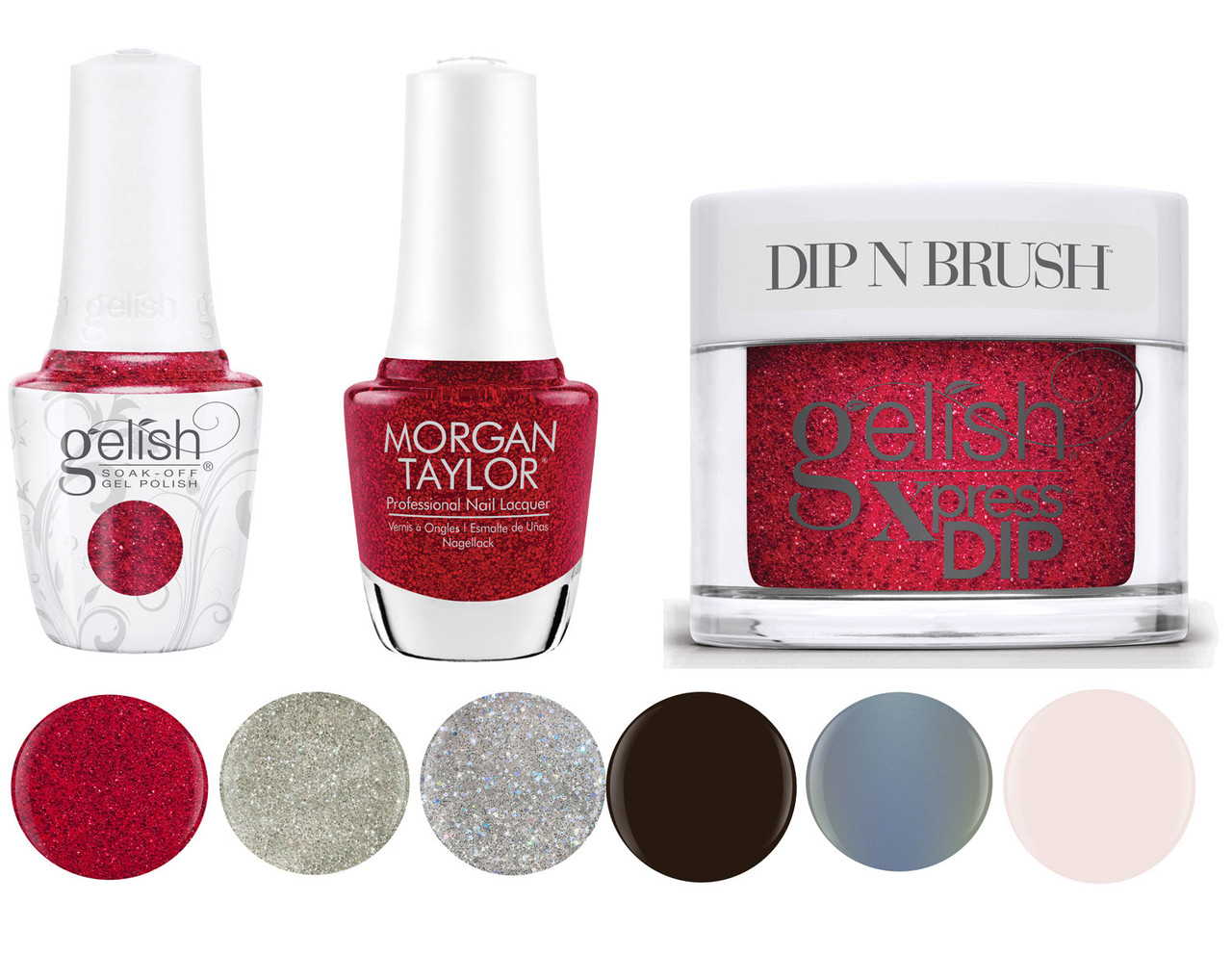 Gelish TRIO Of A Kind Holiday Winter 2025 Floral Wonderland collection (Gel & Lacquer & Dip)