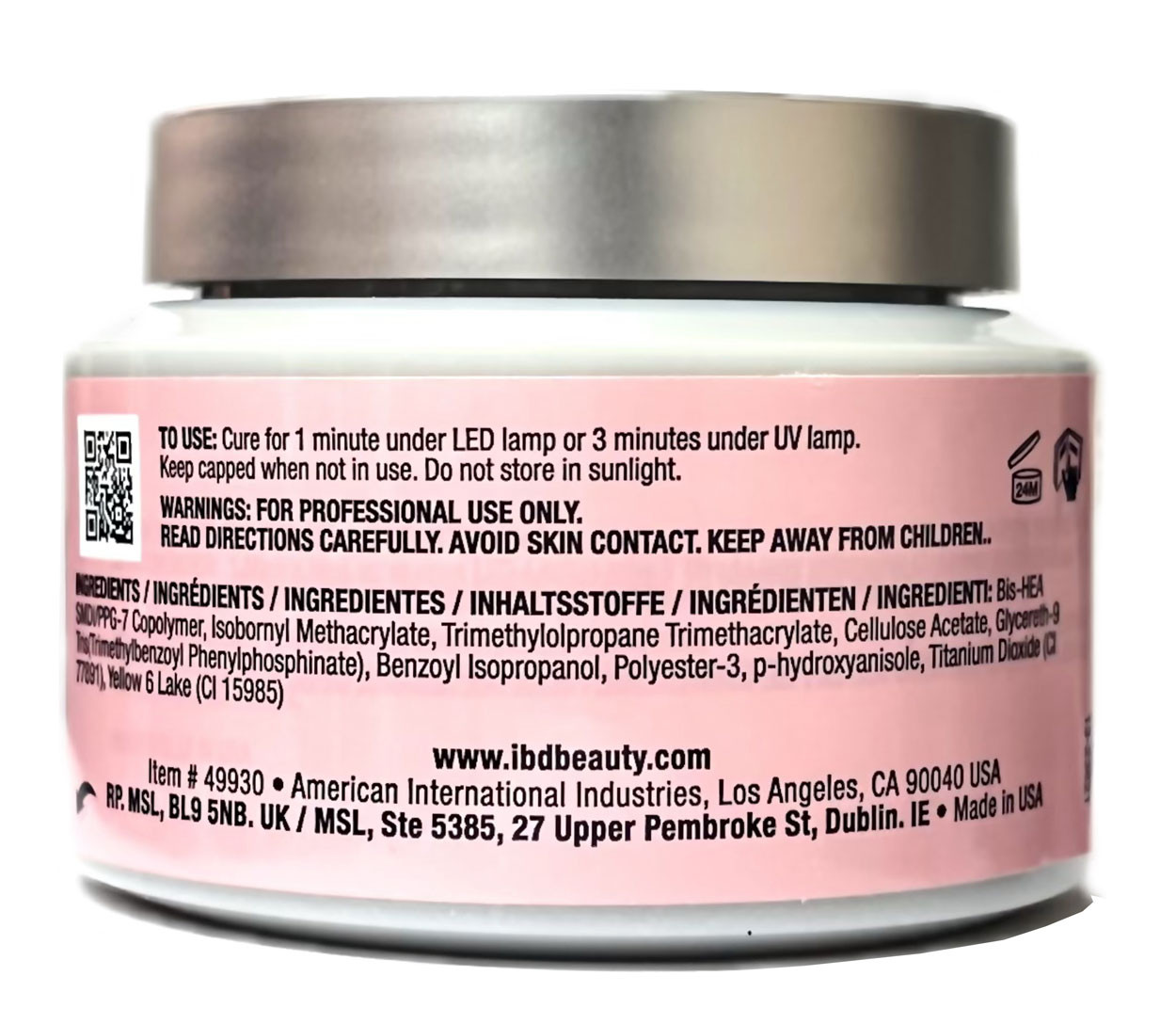 IBD Hard Gel LED/UV Xtreme Builder Gel Creamy Peony - 56 g / 2 oz