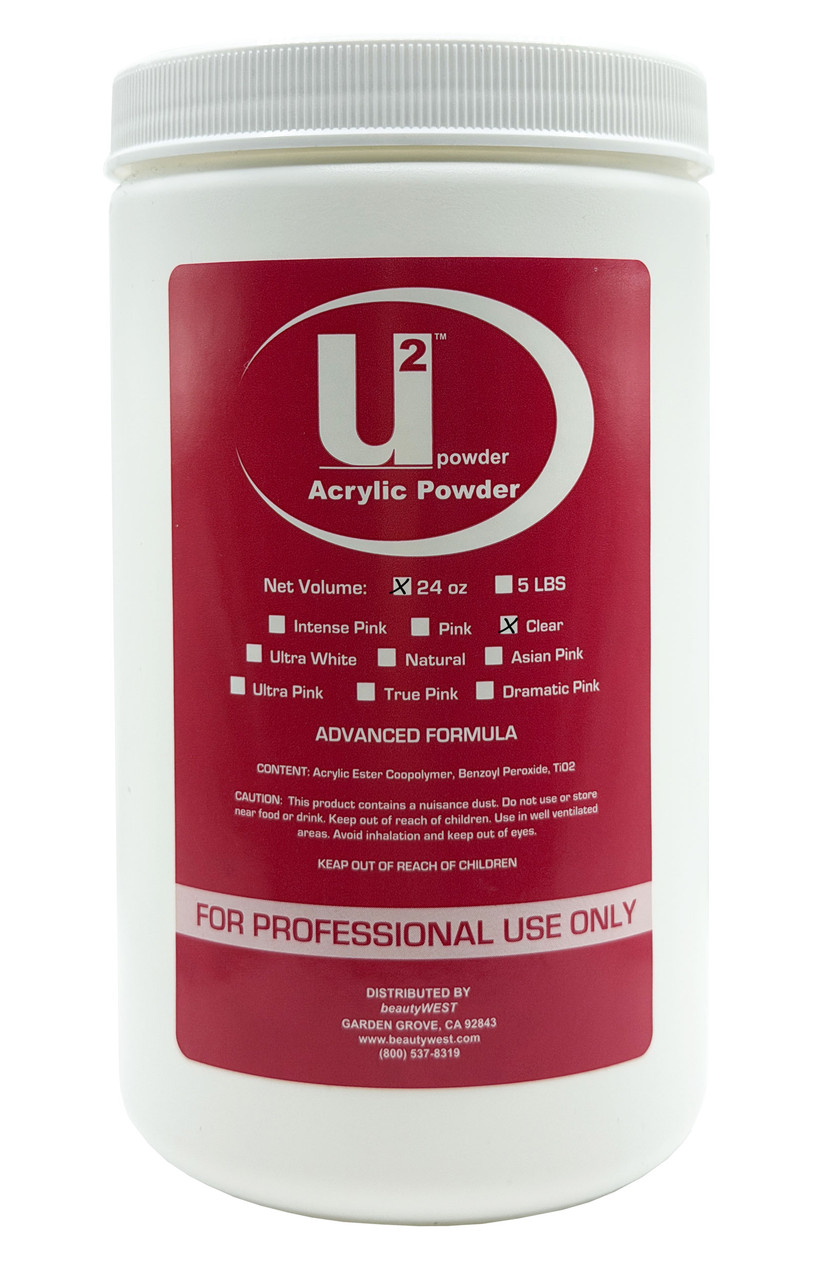U2 Acrylic Nail Powder Clear - 24 oz