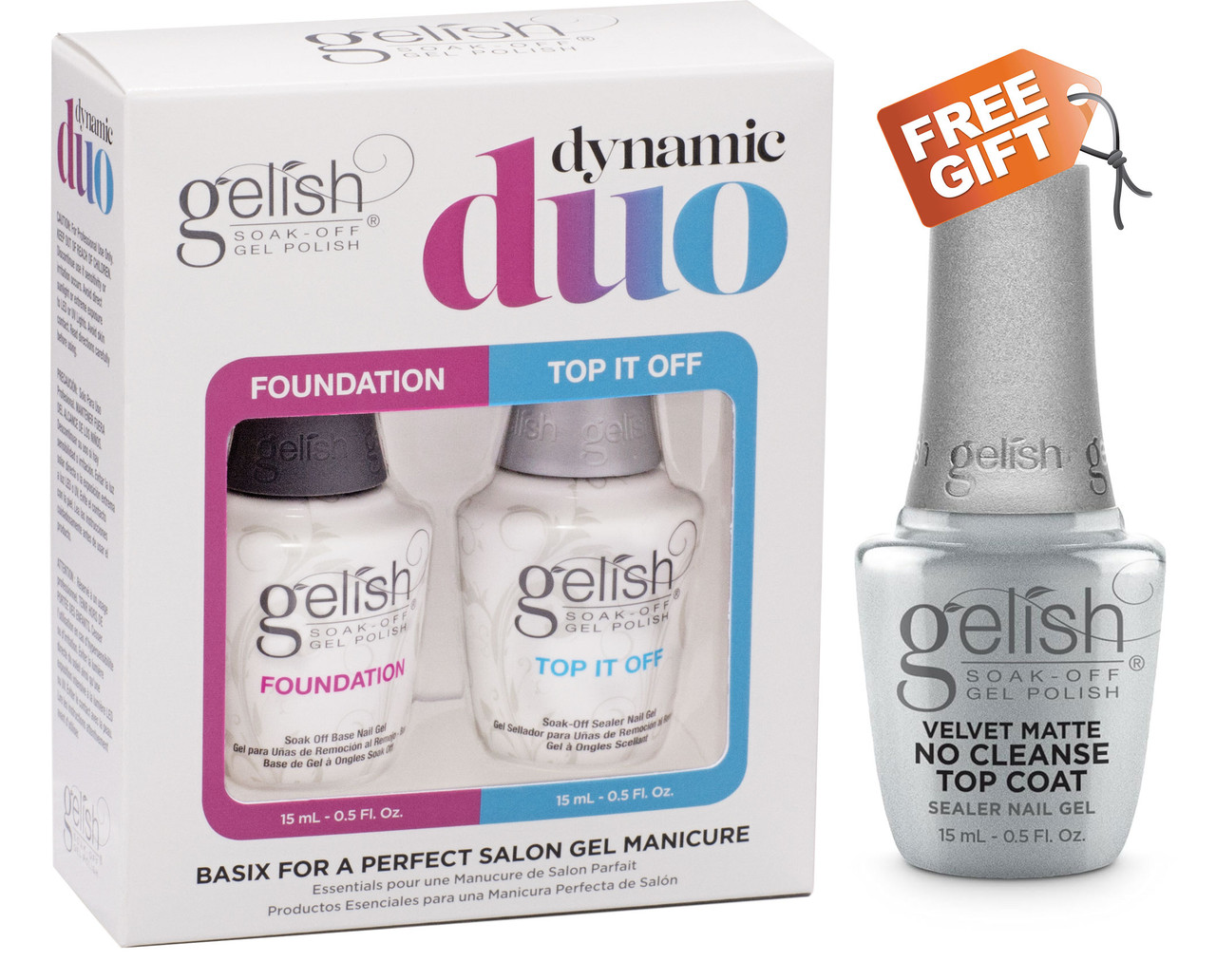 Gelish Foundation + Gelish Top It Off Top Coat + FREE Gelish Top Coat of Your Choice