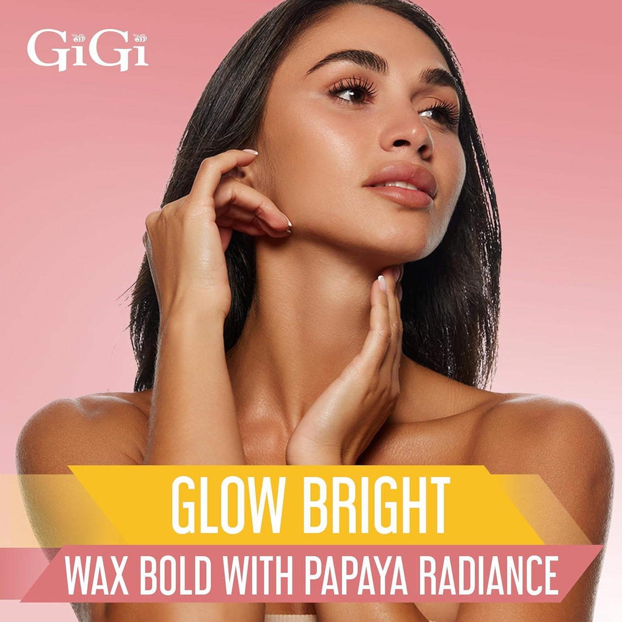 GiGi Neon Hard Wax Papaya - 14 oz