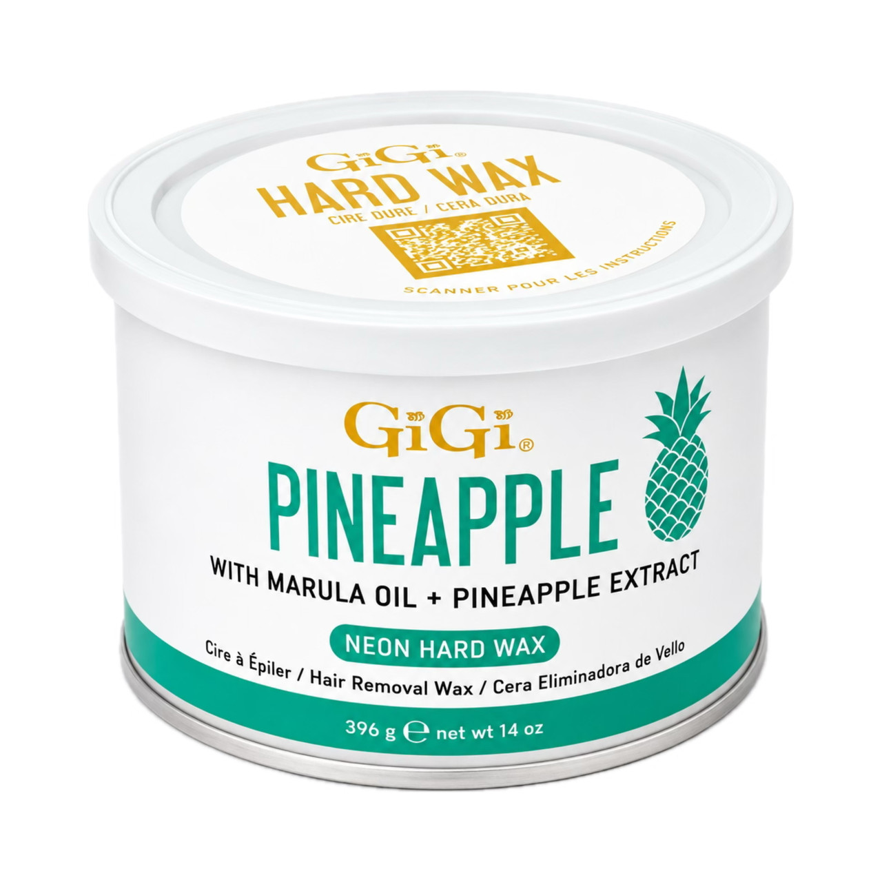 GiGi Neon Hard Wax Pineapple - 14 oz