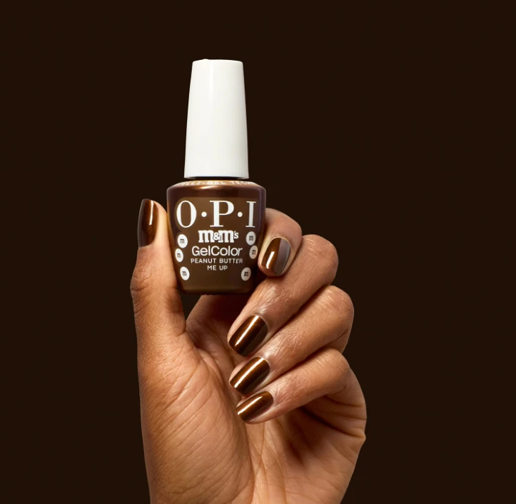 OPI x M&M'S GelColor Intelli-Gel Peanut Butter Me Up HPT07 - 0.5 oz (15 mL)