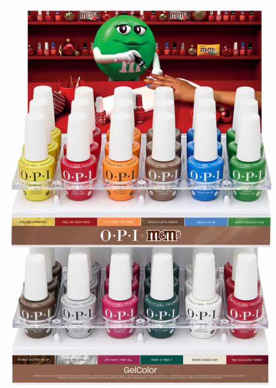 OPI x M&M'S GelColor Intelli-Gel Sweeten Your Mani x m&m Holiday 2026 Collection