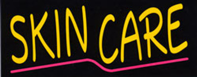 Neon Sign - Skin Care Italic