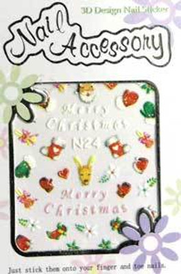 3 D Christmas Nail Sticker - N24