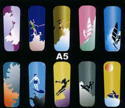 Airbrush Nail Stencil - A5