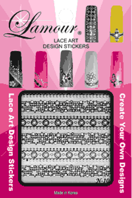 Lamour Lace Nail Art - N10