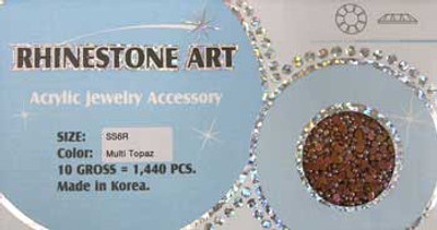 Rhinestone Art Pearl Color - Multi Topaz - 1440ct