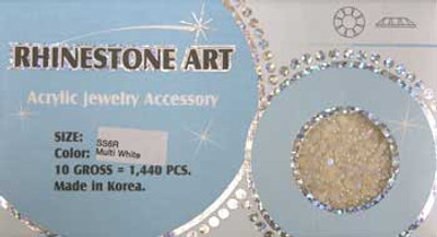 Rhinestone Art Pearl Color - Multi White - 1440ct