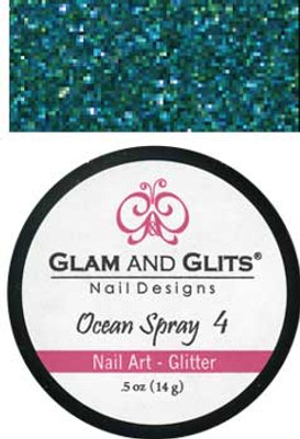 Glam & Glits Nail Art Glitter: Ocean Spray - 1/2 oz