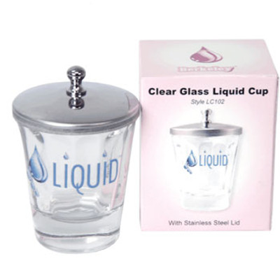 Liquid Cup with Lid Clear Glass - LC102