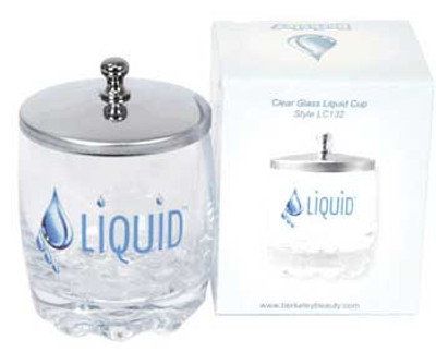 Liquid Cup with Lid Clear Glass - LC132