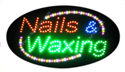 Animation & Flashing LED Sign - Nails & Waxing