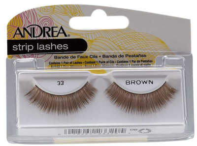 Andrea Strip Lashes  Brown Style # 33