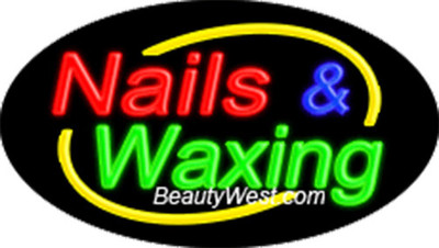Neon Flashing Sign Nails & Waxing