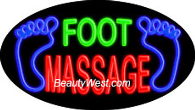 Neon Flashing Sign Foot Massage