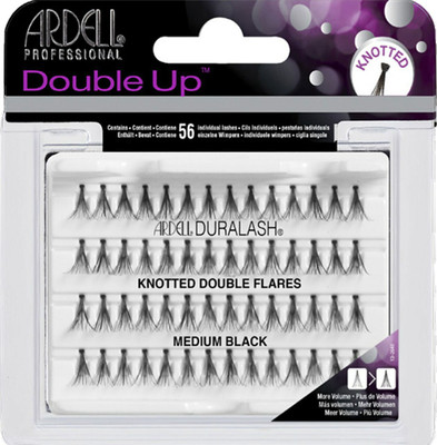 Ardell Double Up Duralash Knotted Double Flares - Medium Black