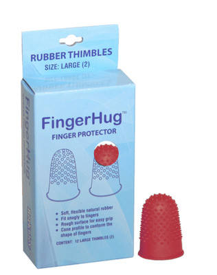 FingerHug Finger Protector Rubber Thimbles - Size 2 / Large