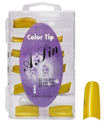 A. Sin Assorted Color Nail Tips Gold - 110ct # 18