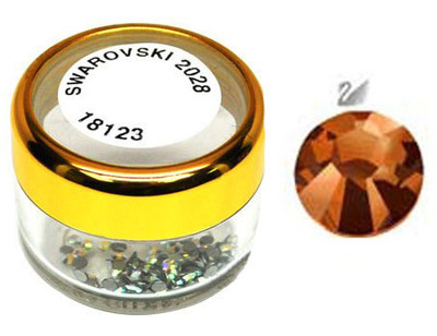 Swarovski 2028 Xilion Hotfix Flat Back SS5 Smoked Topaz - 100 pcs