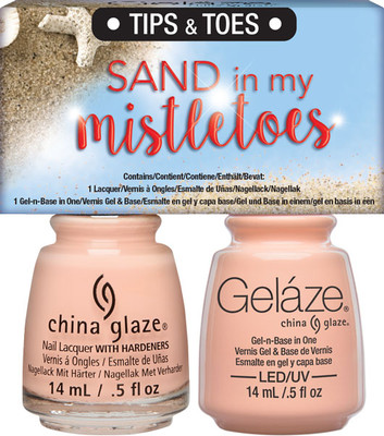 Gelaze Gel & Matched Lacquer - Tips & Toes - Sand In My Mistletoes - .5 fl. oz