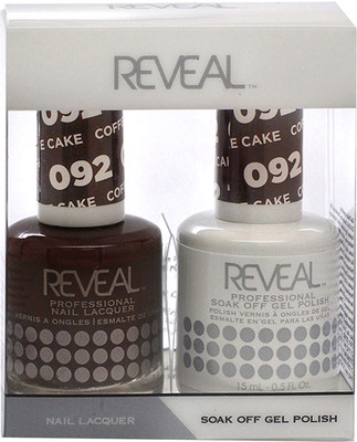 Reveal Gel Polish & Nail Lacquer Matching Duo - COFFE CAKE - .5 oz