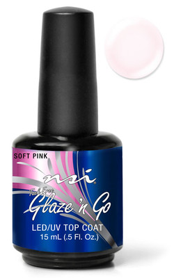 NSI LED/UV Glaze 'n Go Shimmer Soft Pink - .5 fl oz (15 mL)