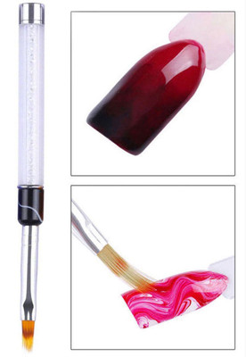 NDi beauty Professional Clear Rhinestone Handle Ombre Brush