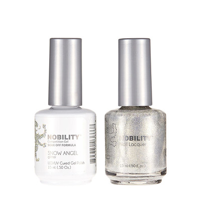 LeChat Nobility Gel Polish & Nail Lacquer Duo Set Snow Angel - .5 oz / 15 ml