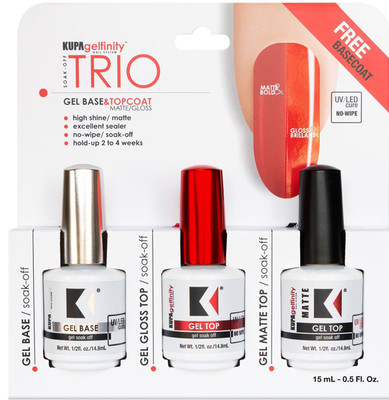 Kupa Gelfinity Gel Base & Topcoat Trio Pack